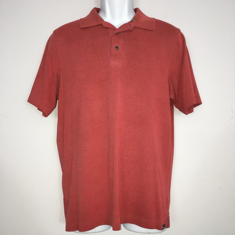 Eddie Bauer Mens S Travex Red Short Sleeve Cotton Blend Pullover Golf Polo Shirt - Picture 1 of 9